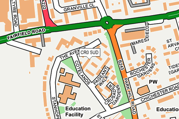 CR0 5UD map - OS OpenMap – Local (Ordnance Survey)