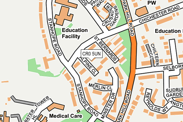 CR0 5UN map - OS OpenMap – Local (Ordnance Survey)