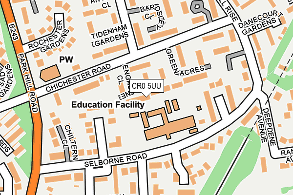 CR0 5UU map - OS OpenMap – Local (Ordnance Survey)