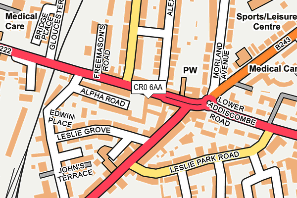 CR0 6AA map - OS OpenMap – Local (Ordnance Survey)