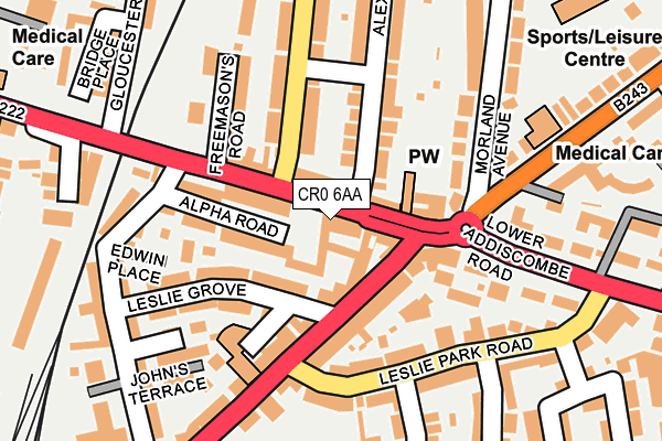 Map of THE TRAM STOP CAFE LTD at local scale