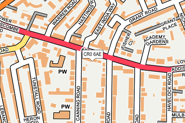 CR0 6AE map - OS OpenMap – Local (Ordnance Survey)