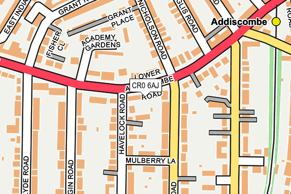 CR0 6AJ map - OS OpenMap – Local (Ordnance Survey)