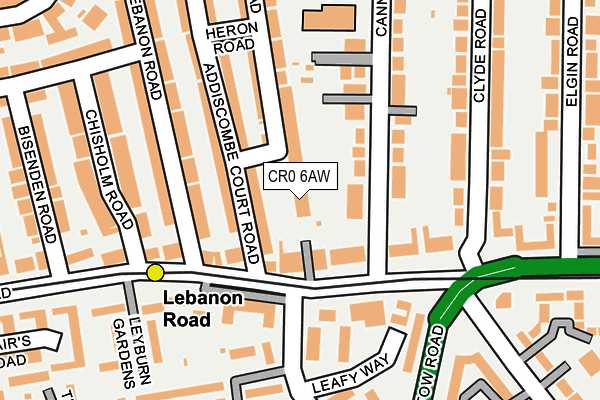 CR0 6AW map - OS OpenMap – Local (Ordnance Survey)