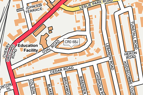 CR0 6BJ map - OS OpenMap – Local (Ordnance Survey)