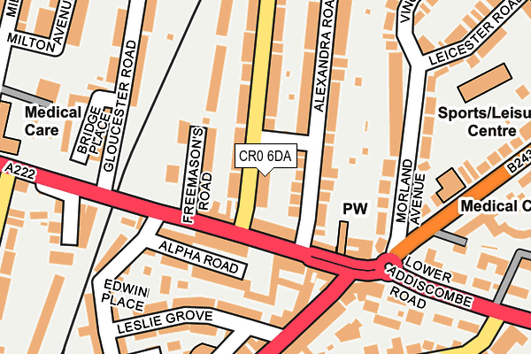 CR0 6DA map - OS OpenMap – Local (Ordnance Survey)