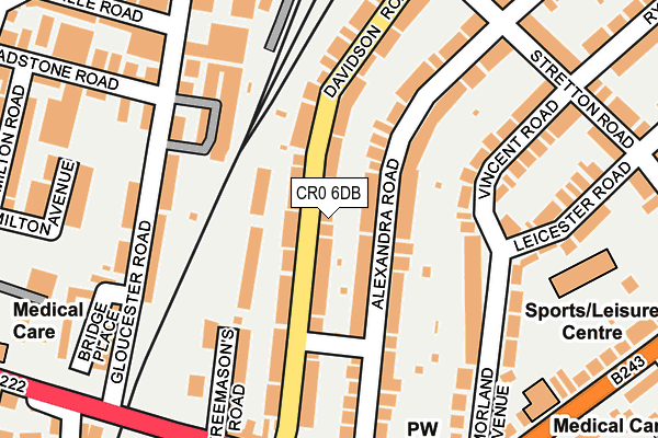 CR0 6DB map - OS OpenMap – Local (Ordnance Survey)