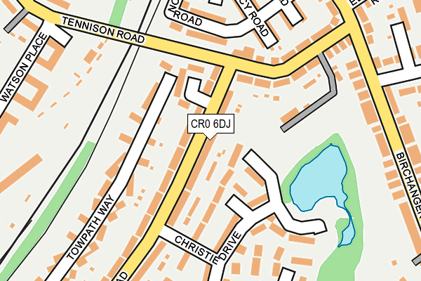 CR0 6DJ map - OS OpenMap – Local (Ordnance Survey)