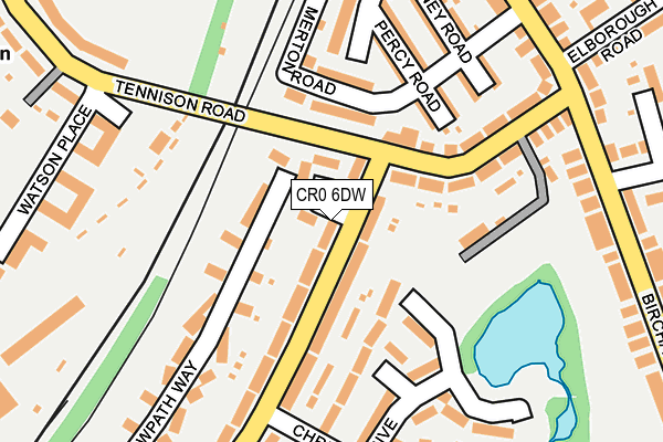 CR0 6DW map - OS OpenMap – Local (Ordnance Survey)