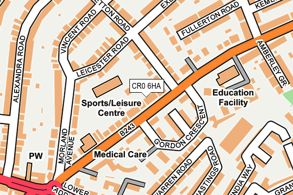 CR0 6HA map - OS OpenMap – Local (Ordnance Survey)