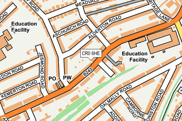 CR0 6HE map - OS OpenMap – Local (Ordnance Survey)