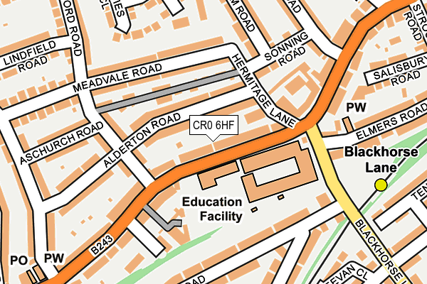 CR0 6HF map - OS OpenMap – Local (Ordnance Survey)