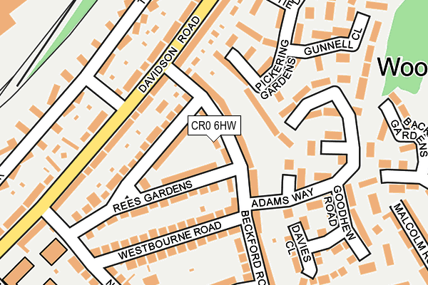 CR0 6HW map - OS OpenMap – Local (Ordnance Survey)