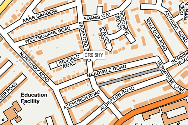 CR0 6HY map - OS OpenMap – Local (Ordnance Survey)