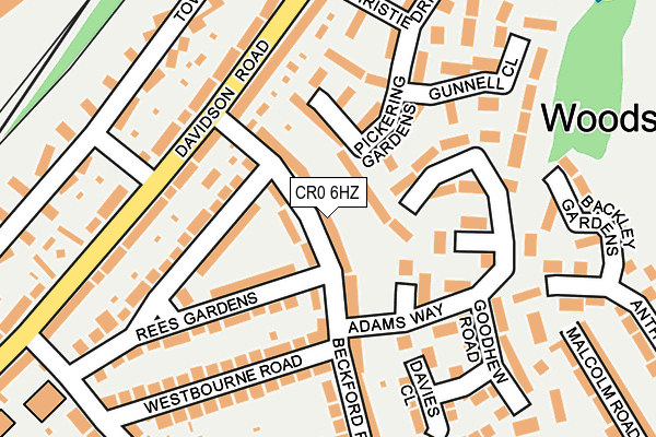 CR0 6HZ map - OS OpenMap – Local (Ordnance Survey)