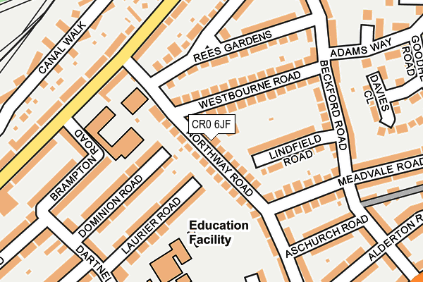 CR0 6JF map - OS OpenMap – Local (Ordnance Survey)