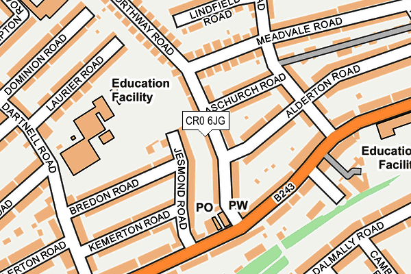 CR0 6JG map - OS OpenMap – Local (Ordnance Survey)
