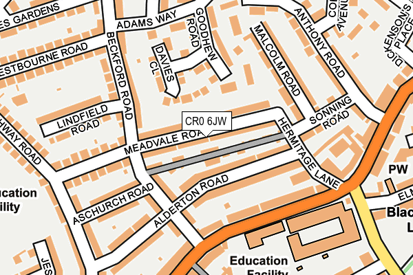 CR0 6JW map - OS OpenMap – Local (Ordnance Survey)