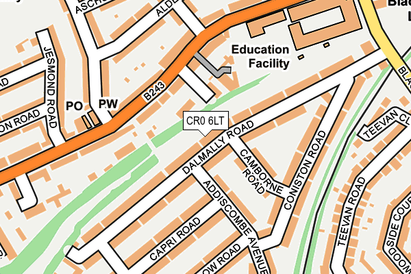 CR0 6LT map - OS OpenMap – Local (Ordnance Survey)