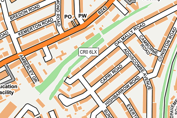 CR0 6LX map - OS OpenMap – Local (Ordnance Survey)