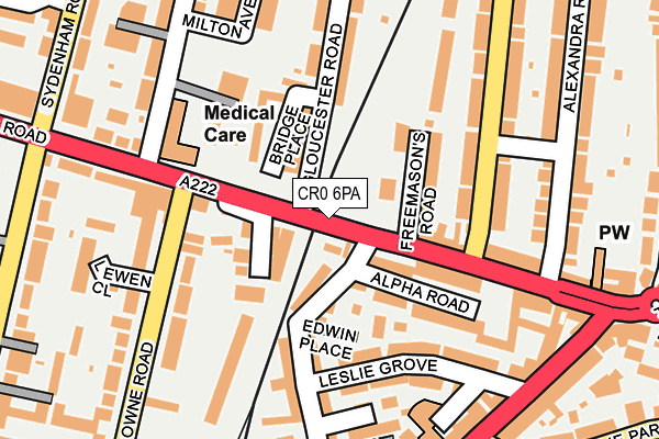 CR0 6PA map - OS OpenMap – Local (Ordnance Survey)