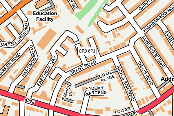 CR0 6PJ map - OS OpenMap – Local (Ordnance Survey)