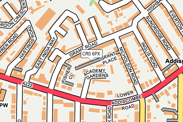 CR0 6PX map - OS OpenMap – Local (Ordnance Survey)