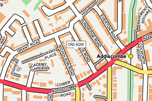 CR0 6QW map - OS OpenMap – Local (Ordnance Survey)