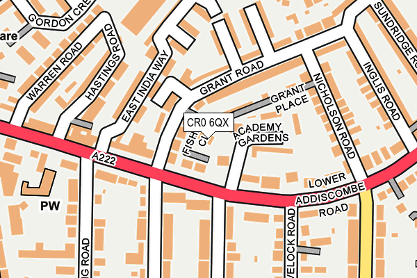 CR0 6QX map - OS OpenMap – Local (Ordnance Survey)