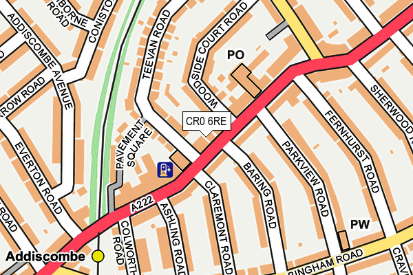 CR0 6RE map - OS OpenMap – Local (Ordnance Survey)