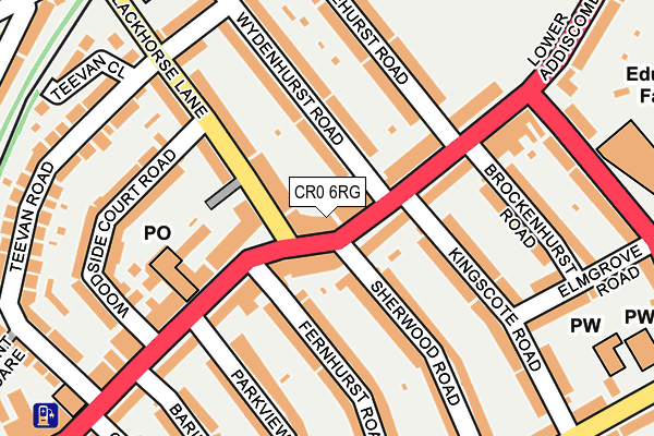 CR0 6RG map - OS OpenMap – Local (Ordnance Survey)