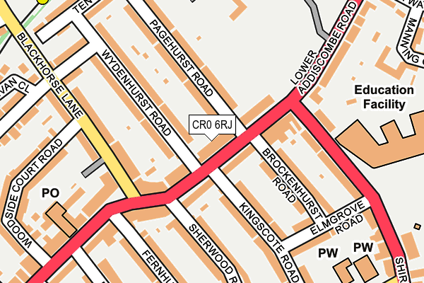 CR0 6RJ map - OS OpenMap – Local (Ordnance Survey)