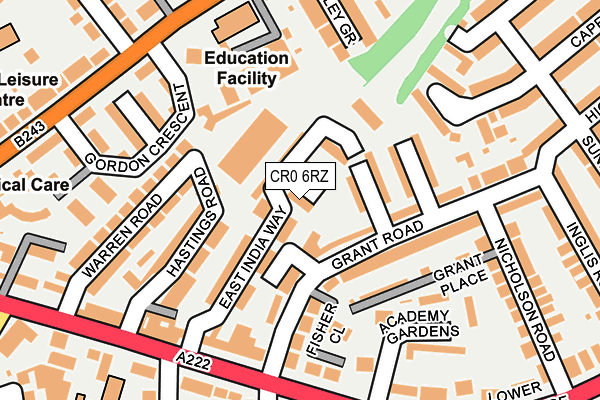 CR0 6RZ map - OS OpenMap – Local (Ordnance Survey)