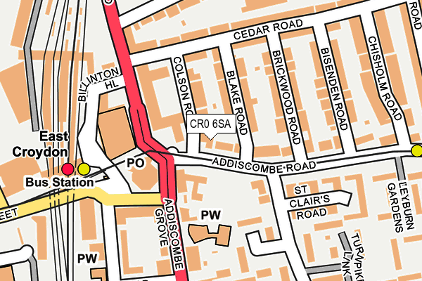 CR0 6SA map - OS OpenMap – Local (Ordnance Survey)