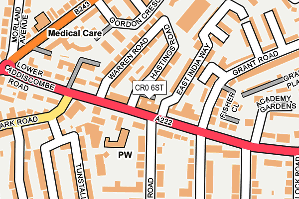 CR0 6ST map - OS OpenMap – Local (Ordnance Survey)