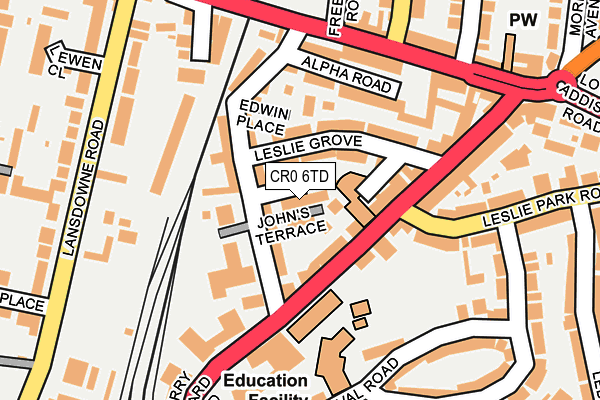 CR0 6TD map - OS OpenMap – Local (Ordnance Survey)