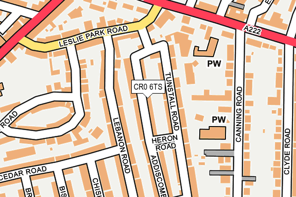 CR0 6TS map - OS OpenMap – Local (Ordnance Survey)