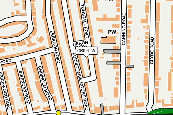 CR0 6TW map - OS OpenMap – Local (Ordnance Survey)