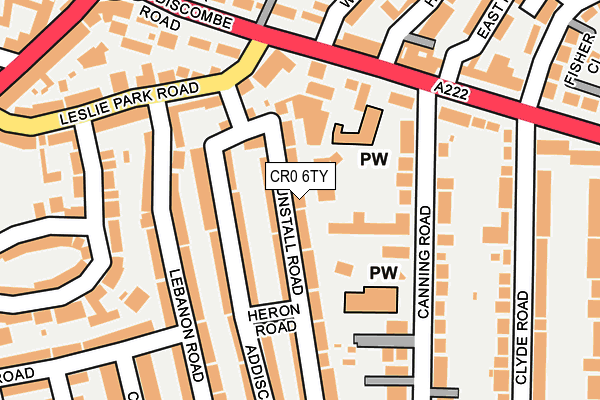 CR0 6TY map - OS OpenMap – Local (Ordnance Survey)