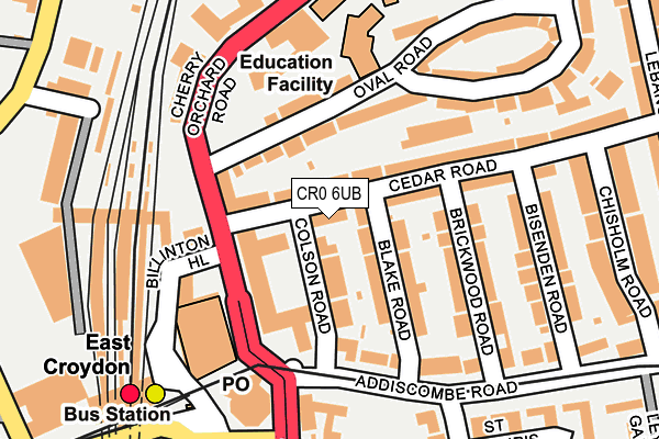 CR0 6UB map - OS OpenMap – Local (Ordnance Survey)