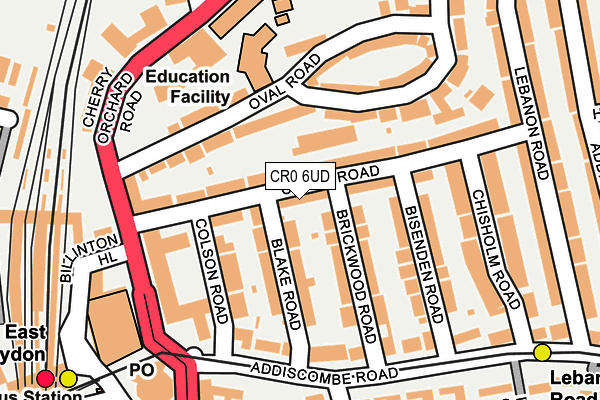 CR0 6UD map - OS OpenMap – Local (Ordnance Survey)