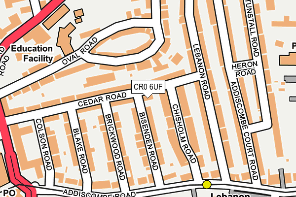 CR0 6UF map - OS OpenMap – Local (Ordnance Survey)