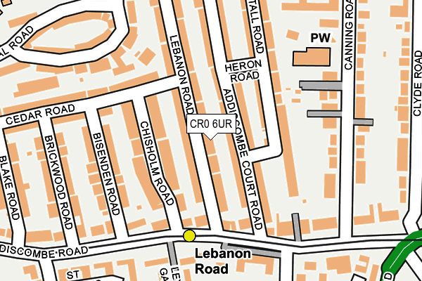 CR0 6UR map - OS OpenMap – Local (Ordnance Survey)