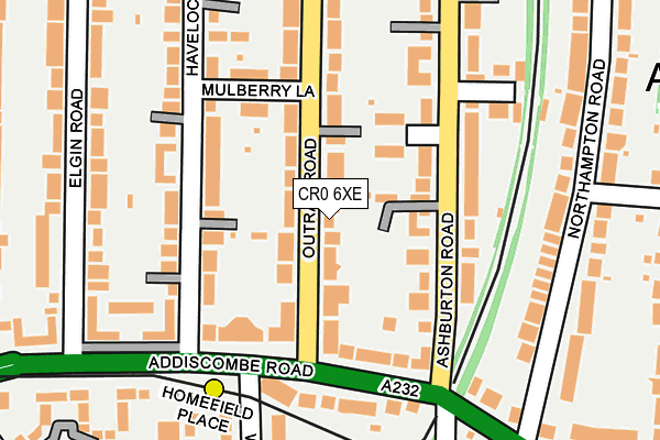 CR0 6XE map - OS OpenMap – Local (Ordnance Survey)