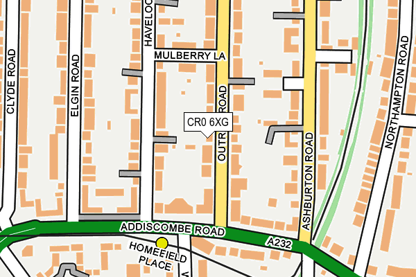 CR0 6XG map - OS OpenMap – Local (Ordnance Survey)