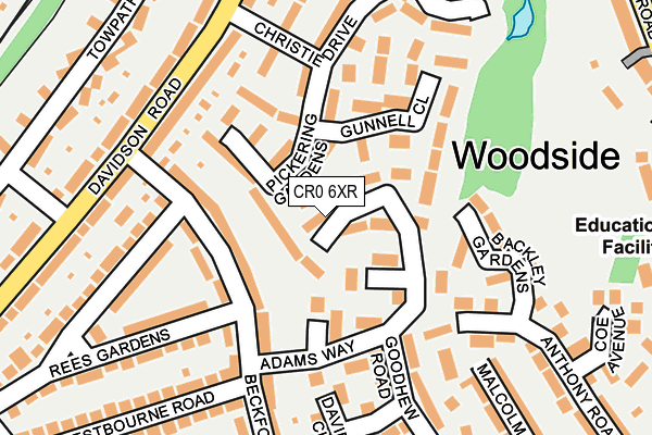 CR0 6XR map - OS OpenMap – Local (Ordnance Survey)