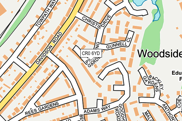 CR0 6YD map - OS OpenMap – Local (Ordnance Survey)