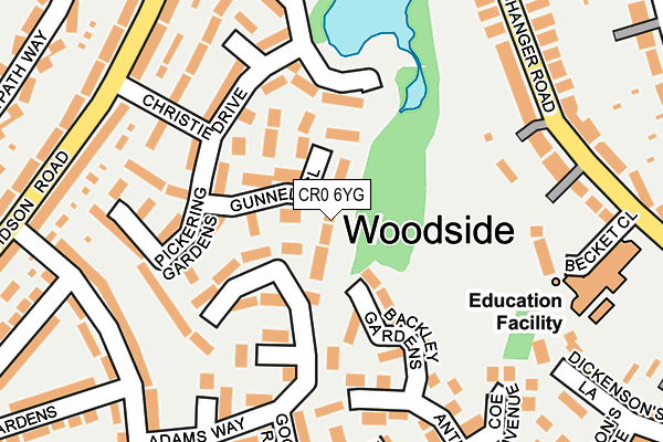 CR0 6YG map - OS OpenMap – Local (Ordnance Survey)