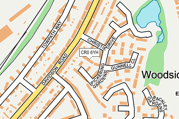 CR0 6YH map - OS OpenMap – Local (Ordnance Survey)