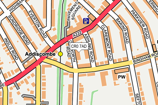 CR0 7AD map - OS OpenMap – Local (Ordnance Survey)